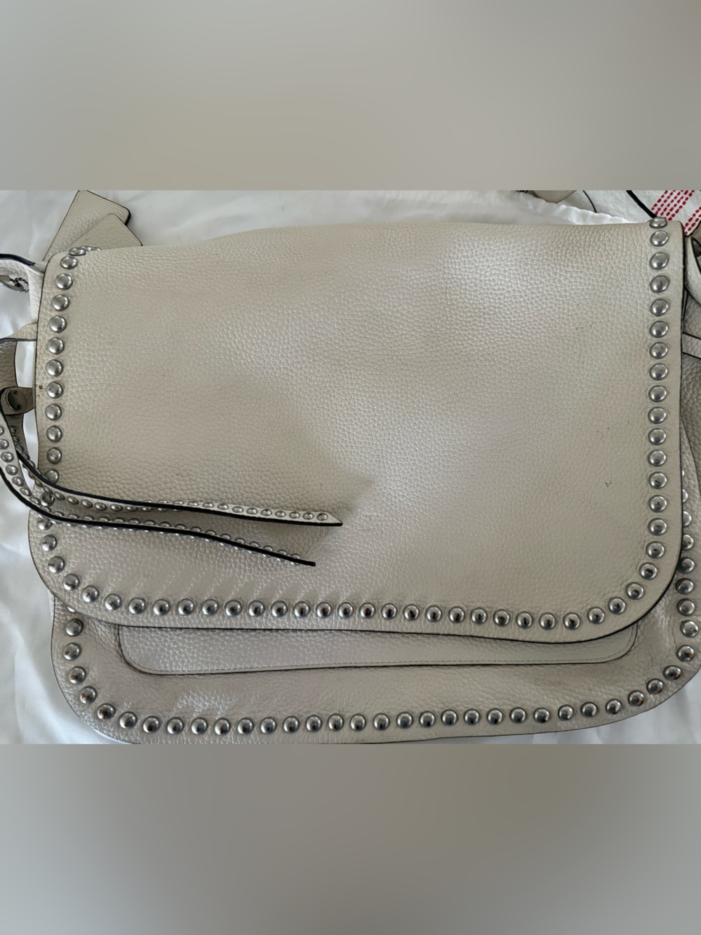 Coach Dakota Rivets Large Crossbody white
